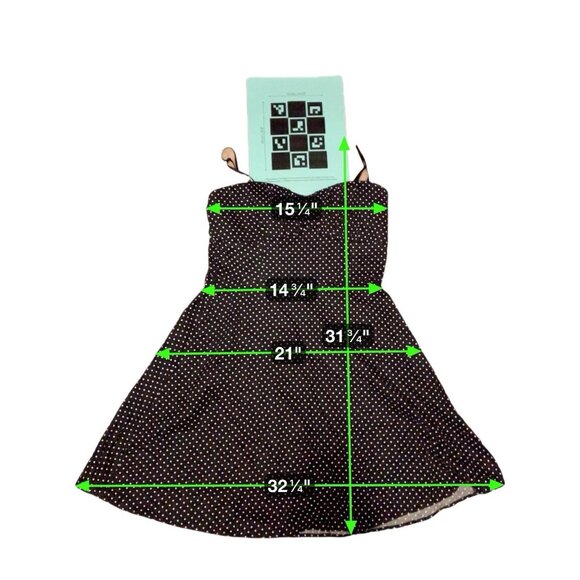 Emerald Sundae Jr 9 Black White Polka Dot Strapless Fit & Flare Dress Cocktail - Picture 2 of 6